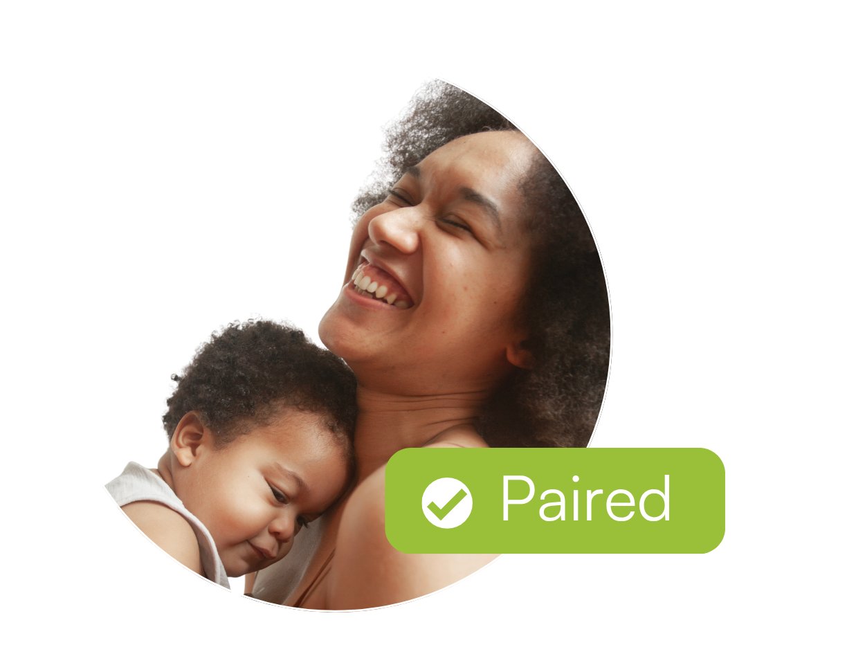 Paired, mum with baby